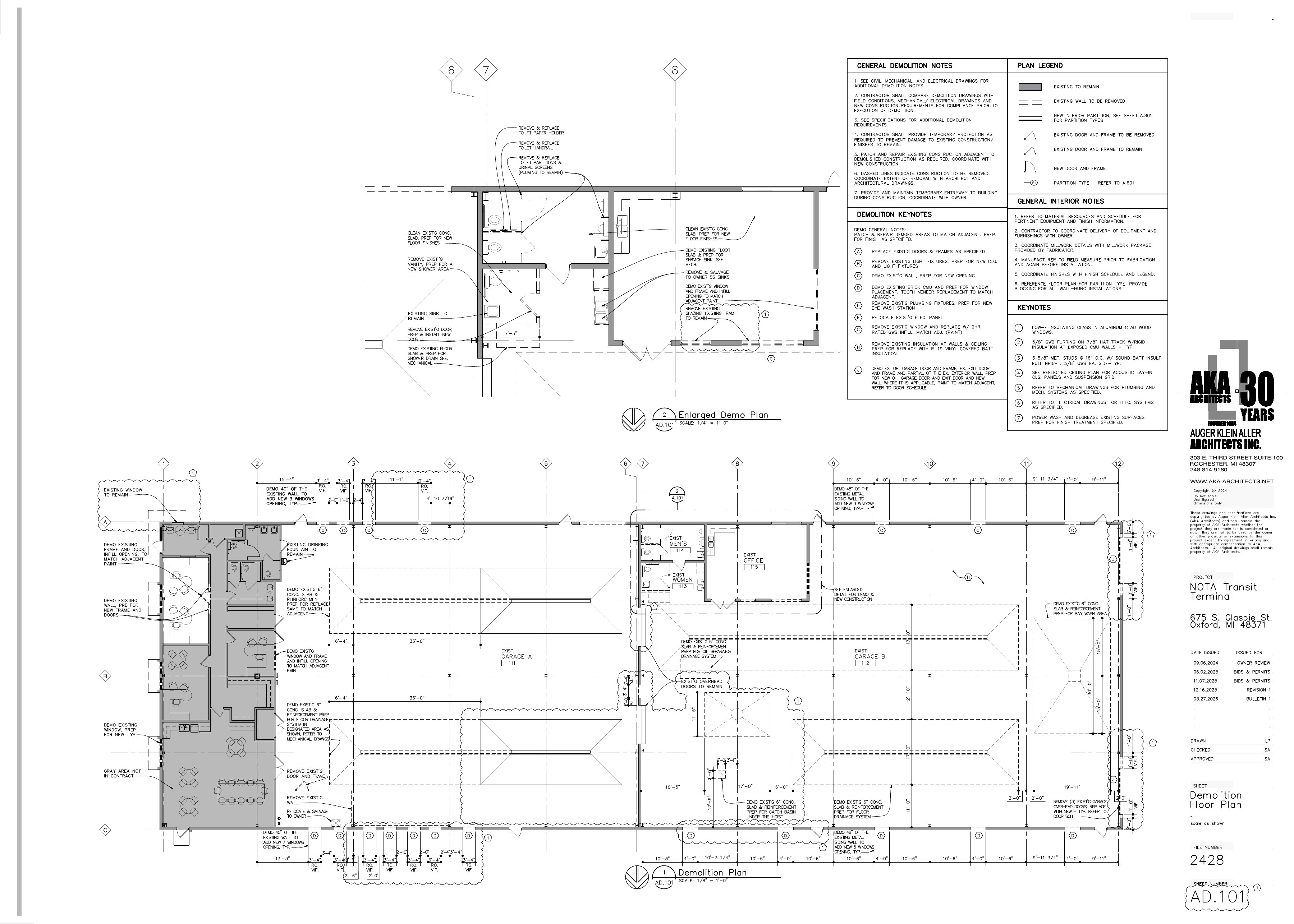 NOTA Dispatch Center — Demolition Floor Plan