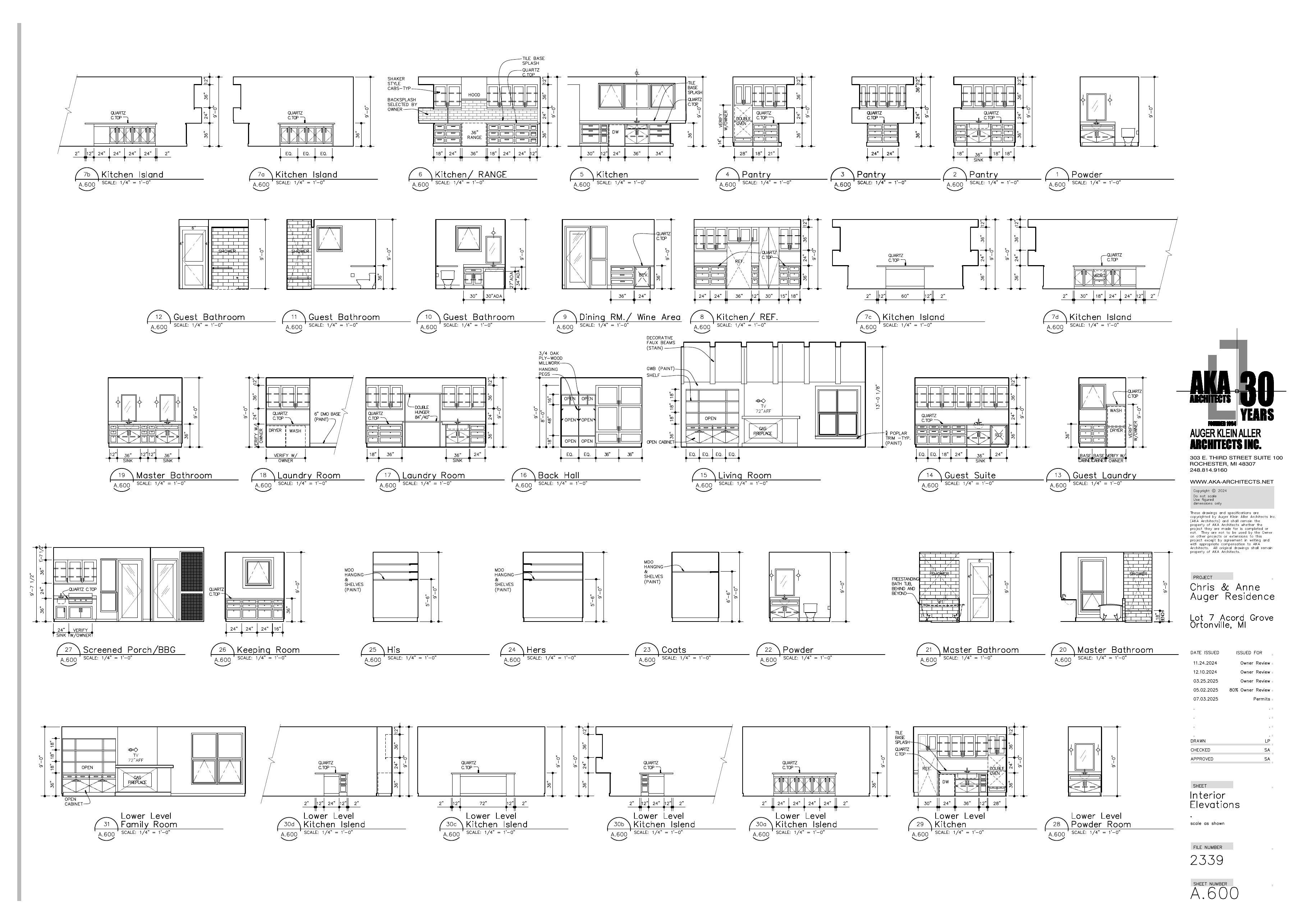 House — Interior Elevations
