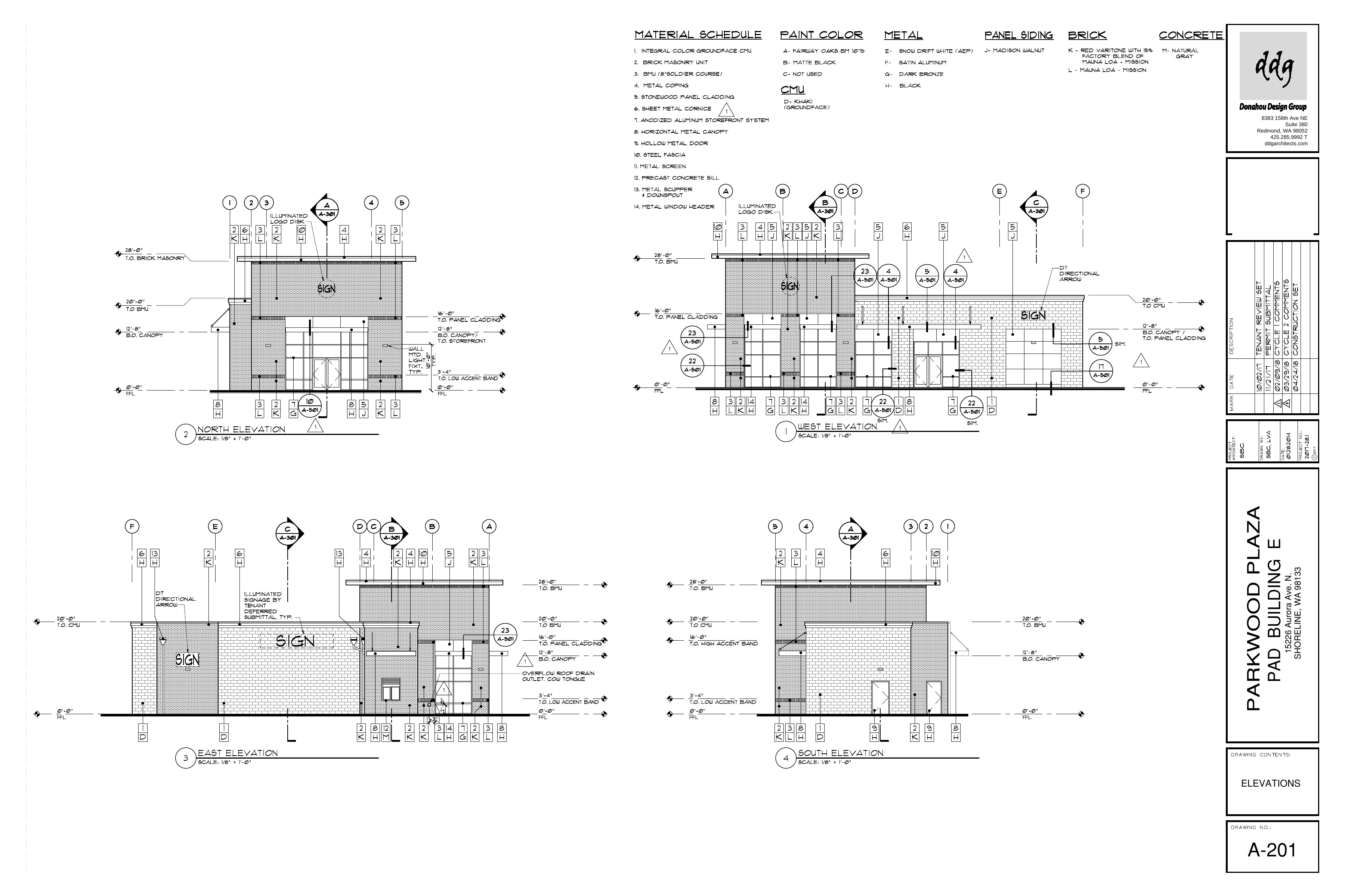 Parkwood Plaza — Exterior Elevations