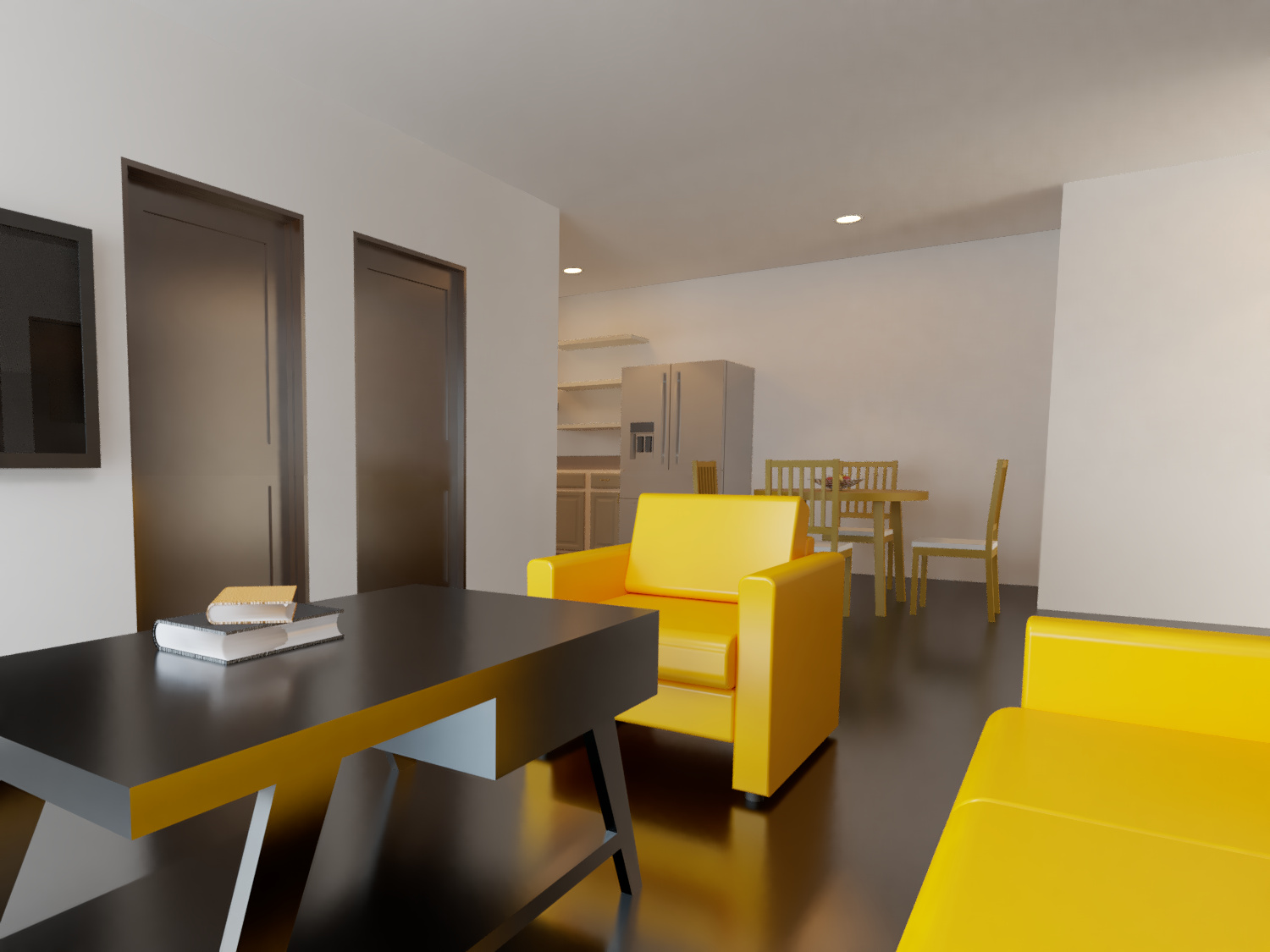 Duplex Apartment — Living/Kitchen View